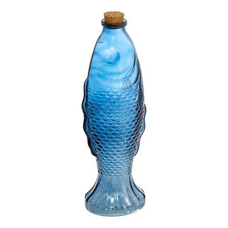 Carafe forme poisson Oceania 54 cl verre bleu