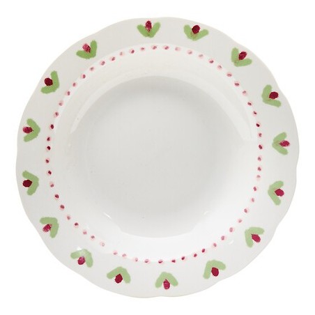 Assiette creuse Fleur de Rose 23cm