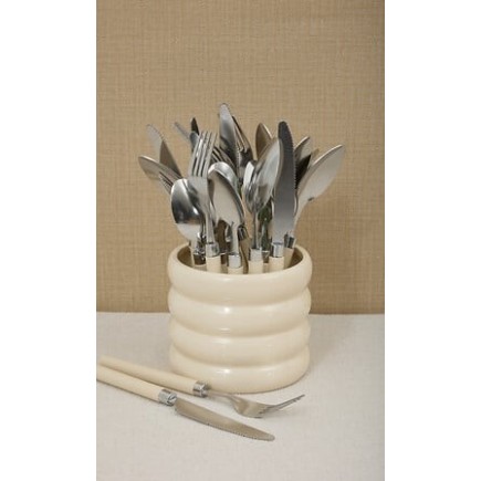 Ménagère 24 pièces Elsa crème