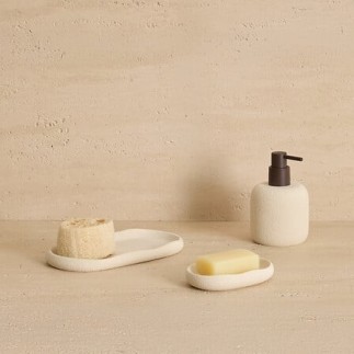 Porte savon Olea résine beige