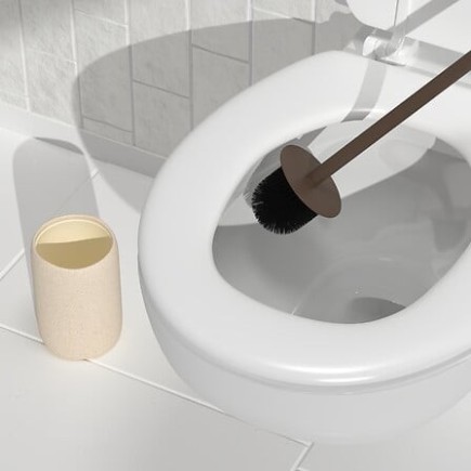 Brosse WC Olea résine beige