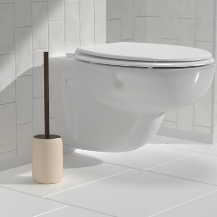 Brosse WC Olea résine beige