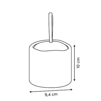 Pot à cotons Olea 10cm résine beige
