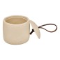 Pot à cotons Olea 10cm résine beige