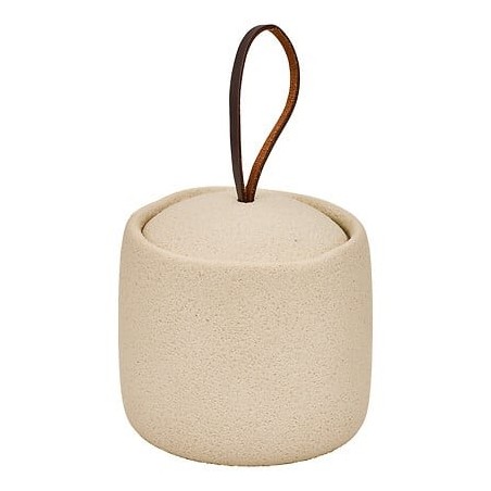 Pot à cotons Olea 10cm résine beige