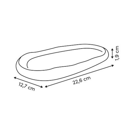 Plateau Olea 22,6x12,7cm résine beige