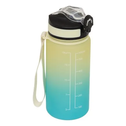 Bouteille sport avec paille 0,6 l plastique