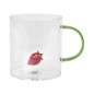 MUG EN VERRE FIGURINE FRUIT 30CL