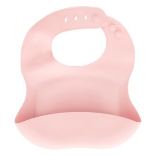 Set bavoir et cuillère Yum silicone rose