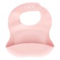 Set bavoir et cuillère Yum silicone rose