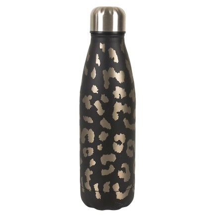 BOUTEILLE DE TRANSPORT ISOTHERME LEOPARD 50CL NOIR