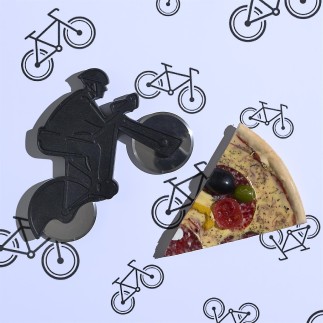 ROULETTE A PIZZA EN FORME DE VELO