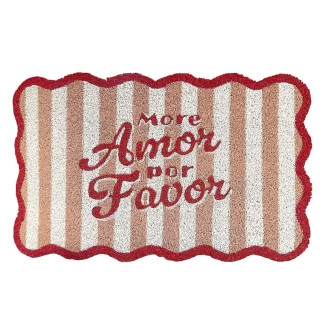 PAILLASSON BROSSANT COCO AMOR POR FAVOR 60X40CM