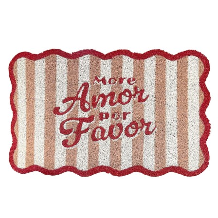 PAILLASSON BROSSANT COCO AMOR POR FAVOR 60X40CM