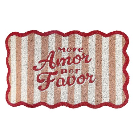 PAILLASSON BROSSANT COCO AMOR POR FAVOR 60X40CM