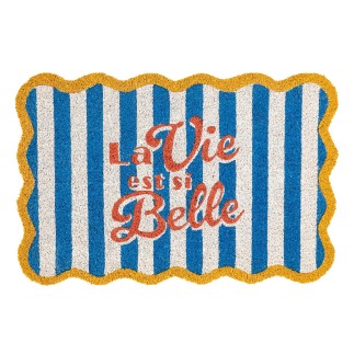 PAILLASSON BROSSANT COCO LA VIE EST BELLE 60X40CM