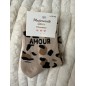 Chaussettes Amour Léopard taupe