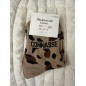 Chaussettes Paillettes Connasse Léopard Camel