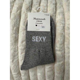 Chaussettes Paillettes Sexy gris foncé