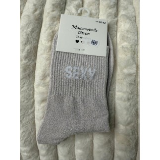 Chaussettes Paillettes Sexy rose