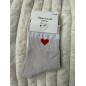 Chaussettes Paillettes Joli coeur beige