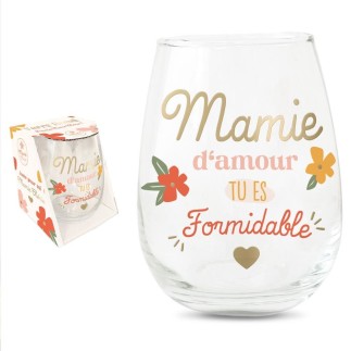 Verre rond mamie d amour tu es formidable