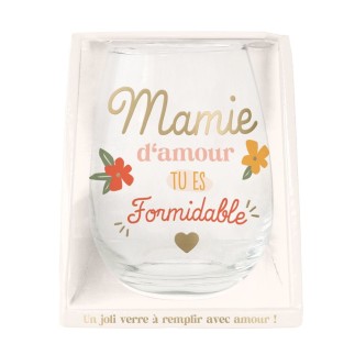 Verre rond mamie d amour tu es formidable