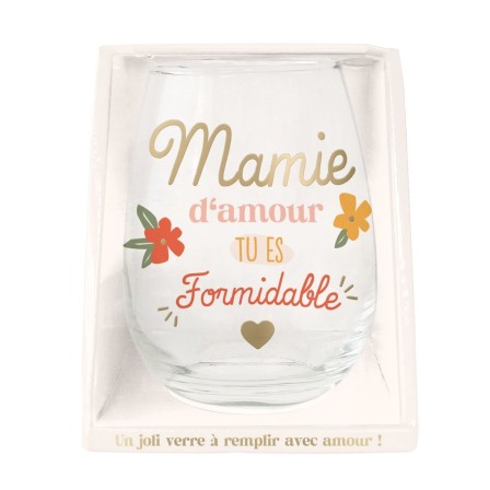 Verre rond mamie d amour tu es formidable
