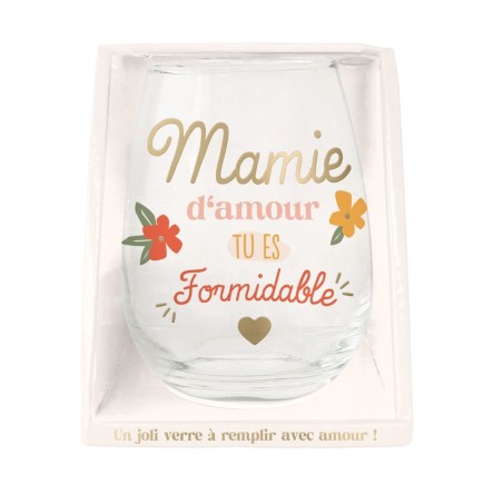Verre rond mamie d amour tu es formidable