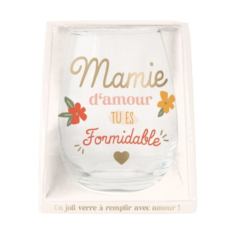 Verre rond mamie d amour tu es formidable