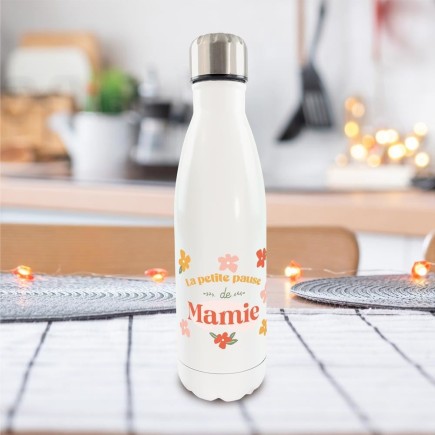 Gourde isotherme la petite pause de mamie