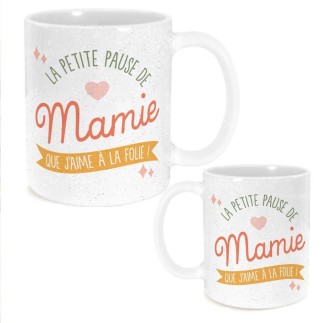 Mug a paillettes la petite pause de mamie