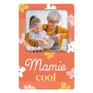 Magnet bois photo mamie cool