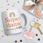 Coffret mug porte cle "mamie cherie" a paillettes