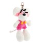Porte-clés peluche Diddl en salopette Rose 15cm