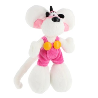 Peluche Diddl en salopette Rose 20cm
