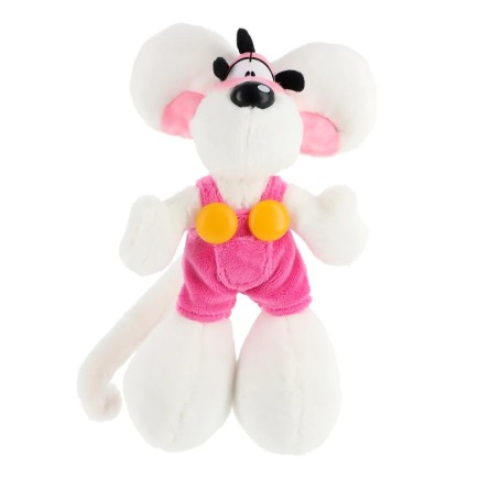 Peluche Diddl en salopette Rose 20cm