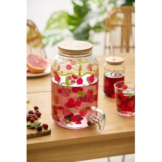 Distributeur de boissons Fruity 4l verre fraise