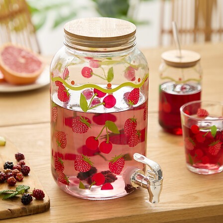 Distributeur de boissons Fruity 4l verre fraise