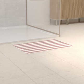 Tapis de bain Strio 39x60cm diatomite rose