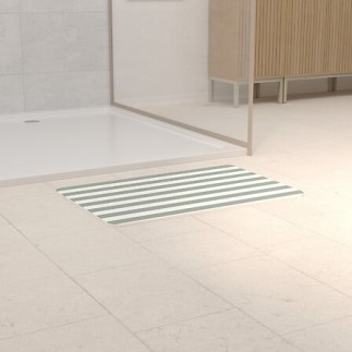 Tapis de bain Strio 39x60cm diatomite vert céladon