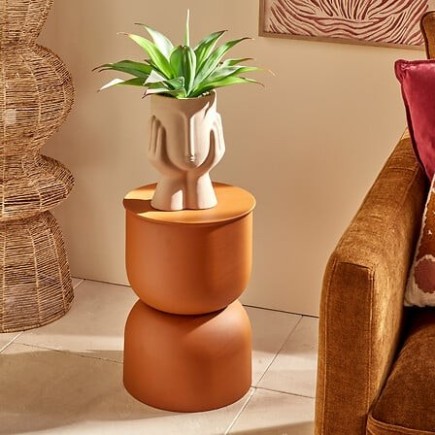 Agave artificielle Sien 48cm pot céramique visage