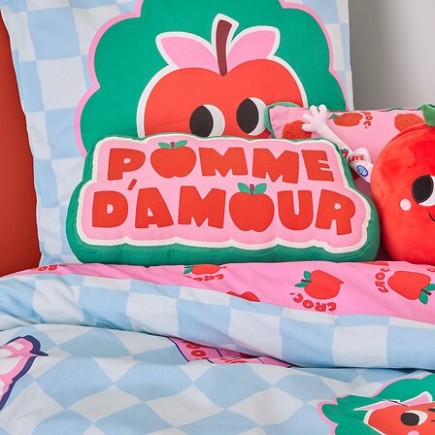 Coussin pomme d'amour Chachapop 44x20cm