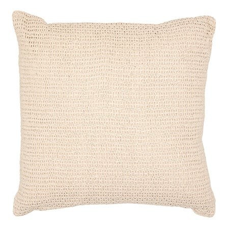 Coussin crochet Océania 40 x 40 cm beige