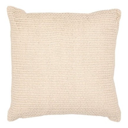 Coussin crochet Océania 40 x 40 cm beige