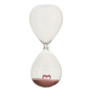 Sablier Popi 20cm verre coeur
