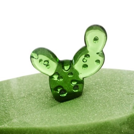 Sablier Popi 20cm verre cactus