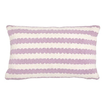 Coussin Poolside 38 x 58 cm rayé lilas
