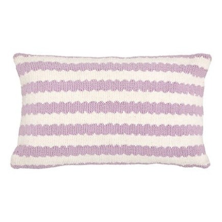 Coussin Poolside 38 x 58 cm rayé lilas