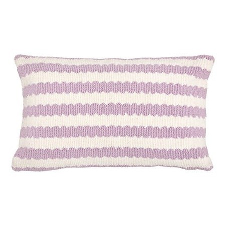 Coussin Poolside 38 x 58 cm rayé lilas